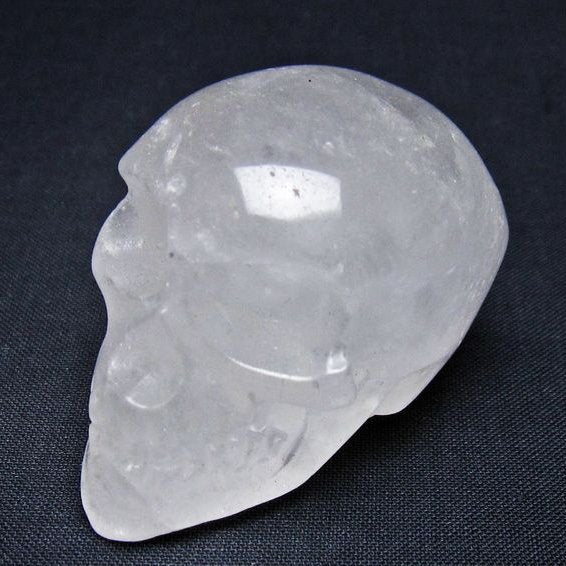 水晶 ドクロ スカル 置物 一点物 145-1848