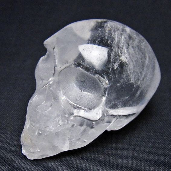 水晶 置物 ドクロ スカル 一点物 145-1893