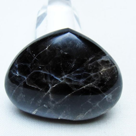 モリオン 置物 ハート 黒水晶 一点物 145-1909