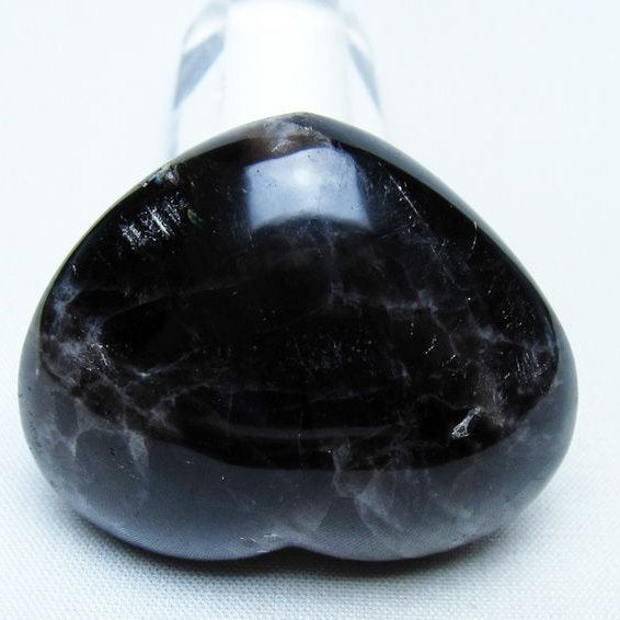 モリオン 置物 ハート 黒水晶 一点物 145-1910