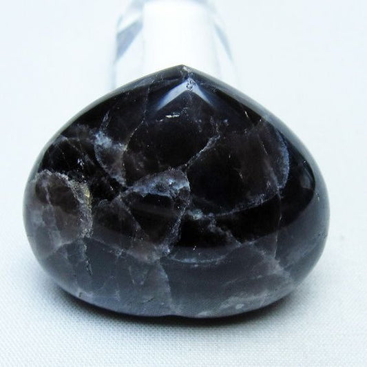モリオン 置物 ハート 黒水晶 一点物 145-1914