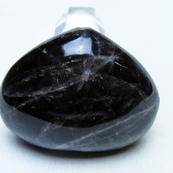 モリオン 置物 ハート 黒水晶 一点物 145-1930
