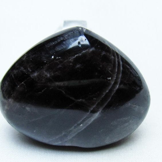 モリオン 置物 ハート 黒水晶 一点物 145-1937