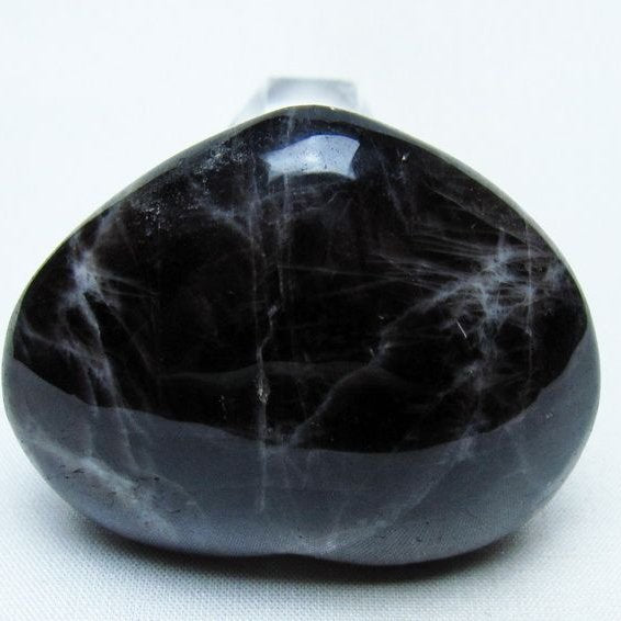 モリオン 置物 ハート 黒水晶 一点物 145-1941