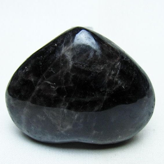 モリオン 置物 ハート 黒水晶 一点物 145-1952