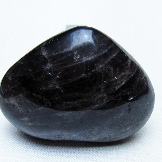 モリオン 置物 ハート 黒水晶 一点物 145-1955