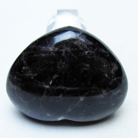 モリオン 置物 ハート 黒水晶 一点物 145-1982
