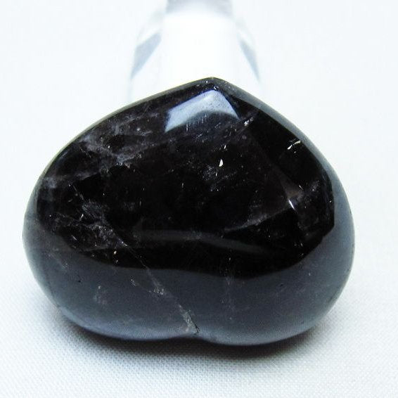 モリオン 置物 ハート 黒水晶 一点物 145-2002
