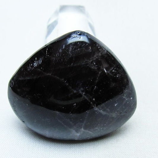 モリオン 置物 ハート 黒水晶 一点物 145-2005