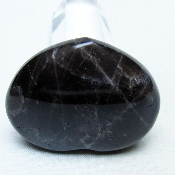 モリオン 置物 ハート 黒水晶 一点物 145-2008