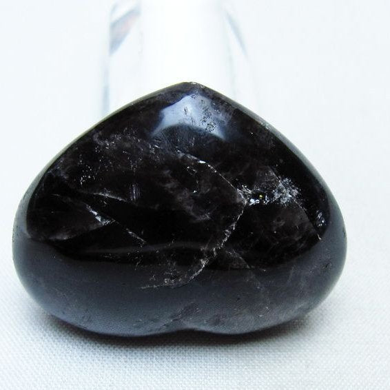 モリオン 置物 ハート 黒水晶 一点物 145-2009
