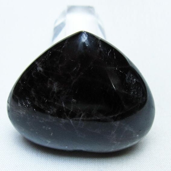 モリオン 置物 ハート 黒水晶 一点物 145-2015