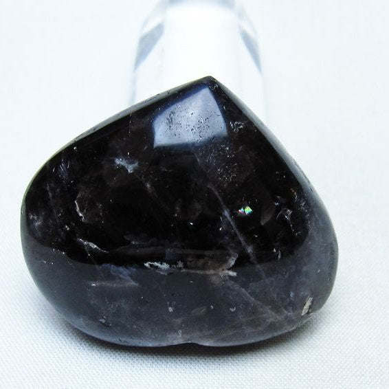 モリオン 置物 ハート 黒水晶 一点物 145-2018