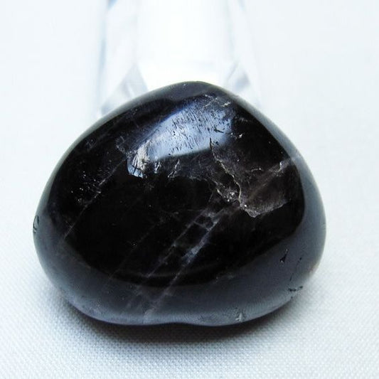 モリオン 置物 ハート 黒水晶 一点物 145-2023