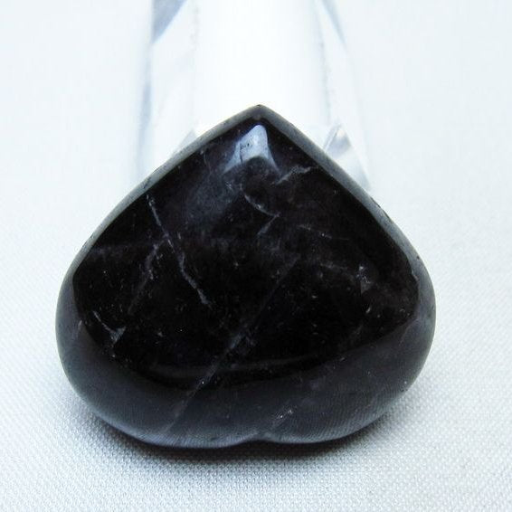 モリオン 置物 ハート 黒水晶 一点物 145-2024