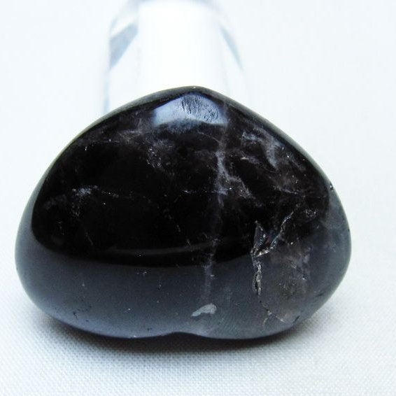 モリオン 置物 ハート 黒水晶 一点物 145-2025