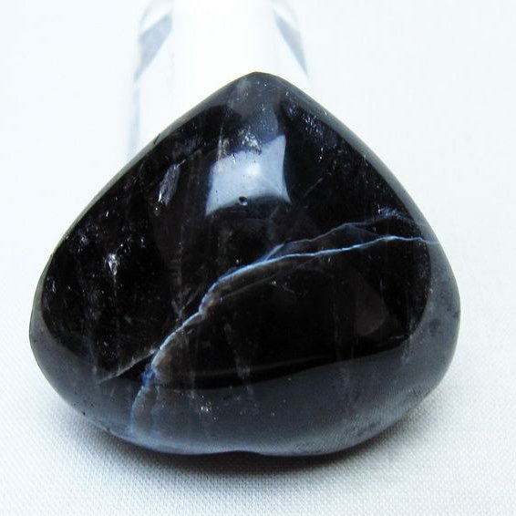 モリオン 置物 ハート 黒水晶 一点物 145-2029