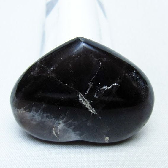 モリオン 置物 ハート 黒水晶 一点物 145-2031