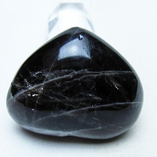 モリオン 置物 ハート 黒水晶 一点物 145-2035