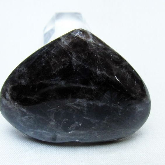 モリオン 置物 ハート 黒水晶 一点物 145-2036