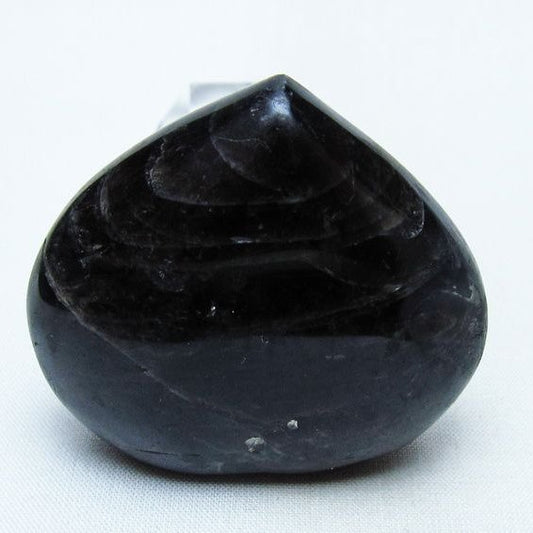 モリオン 置物 ハート 黒水晶 一点物 145-2044