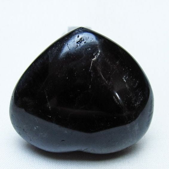 モリオン 置物 ハート 黒水晶 一点物 145-2051