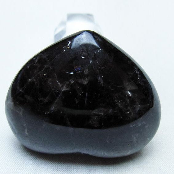 モリオン 置物 ハート 黒水晶 一点物 145-2054