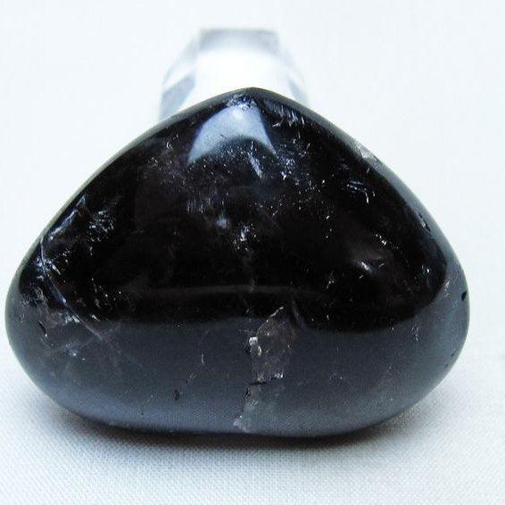 モリオン 置物 ハート 黒水晶 一点物 145-2061
