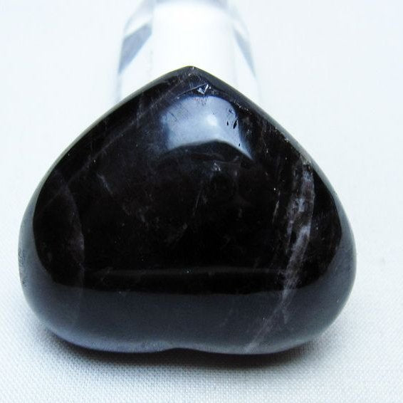 モリオン 置物 ハート 黒水晶 一点物 145-2072