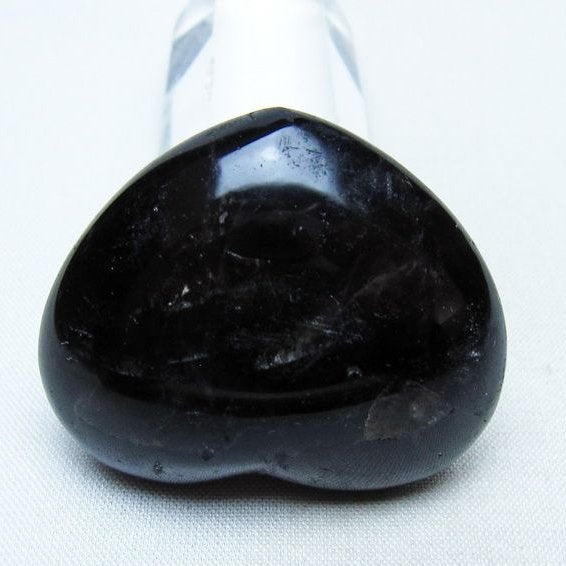 モリオン 置物 ハート 黒水晶 一点物 145-2081
