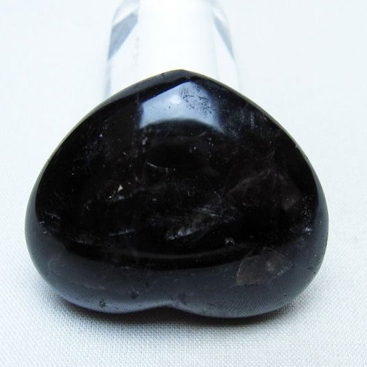モリオン 置物 ハート 黒水晶 一点物 145-2081