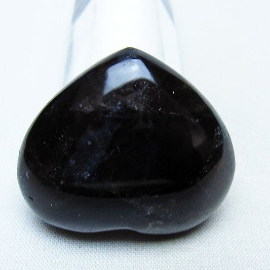 モリオン 置物 ハート 黒水晶 一点物 145-2083
