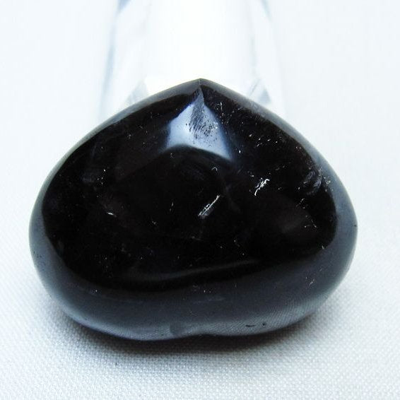モリオン 置物 ハート 黒水晶 一点物 145-2085