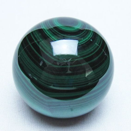 マラカイト 丸玉 48mm スフィア 置物 一点物 151-10193