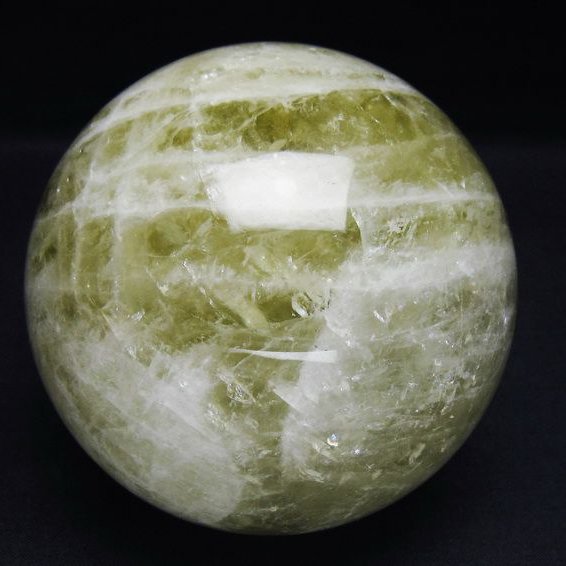 1.3Kg シトリンクォーツ 丸玉 95mm スフィア 置物 一点物 [送料無料] 151-7529