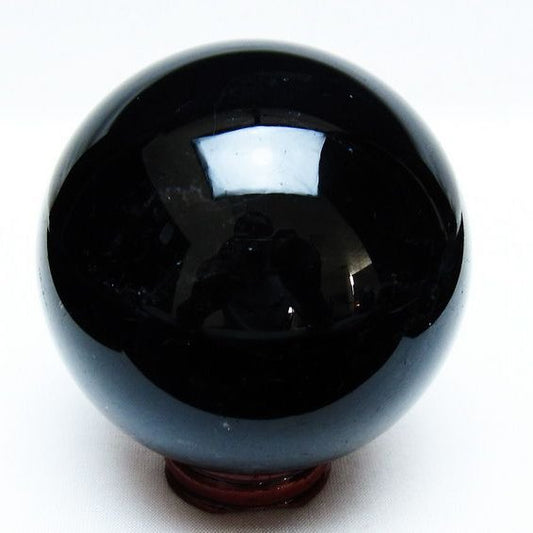 モリオン 丸玉 80mm 黒水晶 丸玉 一点物 151-8507