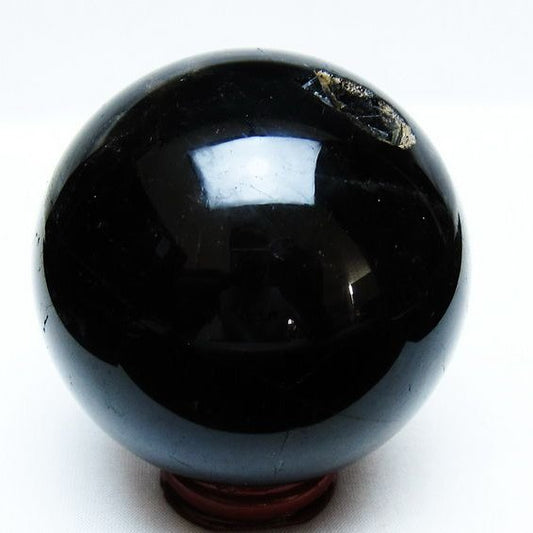 モリオン 丸玉 77mm 黒水晶 丸玉 一点物 送料無料 151-8517