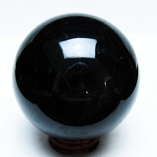 モリオン 丸玉 78mm 黒水晶 丸玉 一点物 送料無料 151-8518