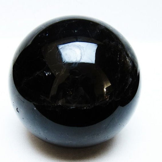 モリオン 丸玉 88mm 黒水晶 丸玉 モリオン スフィア 一点物 送料無料 151-8570