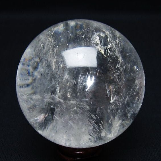 水晶 丸玉 虹入り 59mm スフィア 置物 水晶玉 一点物 151-8770