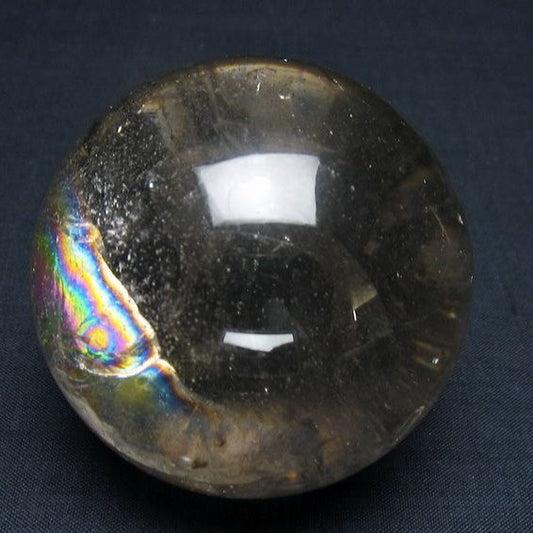 水晶 丸玉 虹入り 65mm スフィア 置物 水晶玉 一点物 151-8817