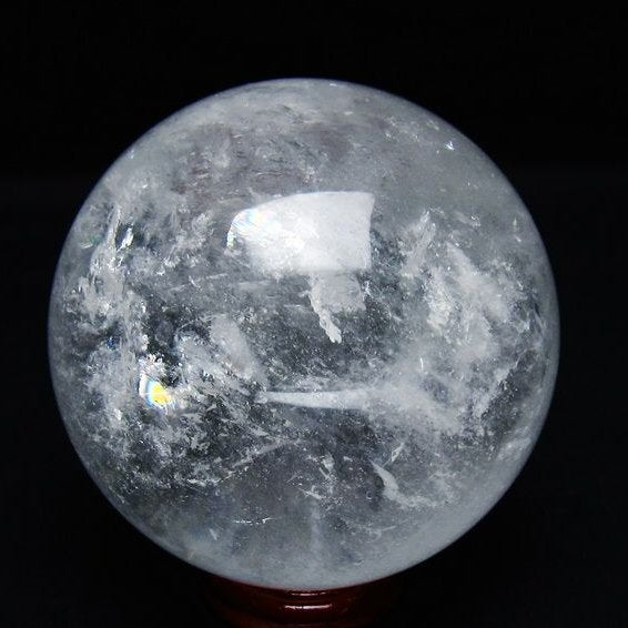水晶 丸玉 74mm スフィア 置物 水晶玉 一点物 151-8916