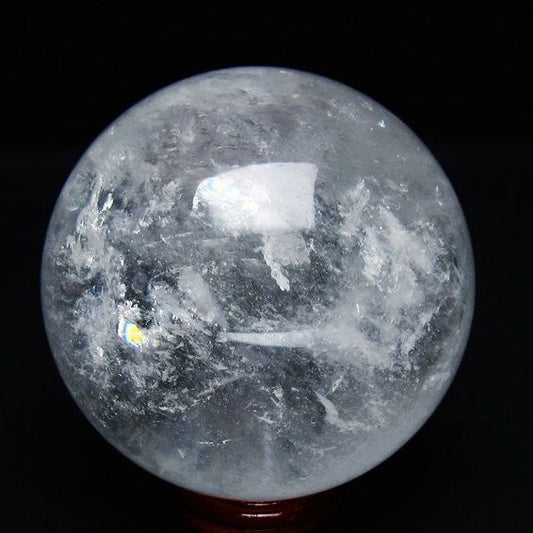 水晶 丸玉 74mm スフィア 置物 水晶玉 一点物 151-8916