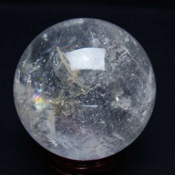 水晶 丸玉 61mm スフィア 置物 水晶玉 一点物 151-8938