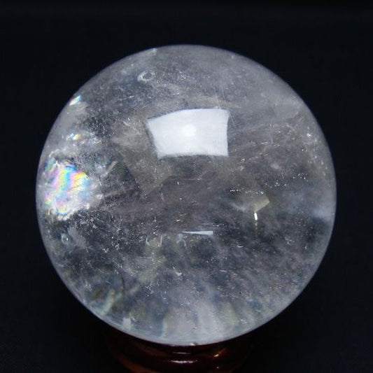 水晶 丸玉 60mm スフィア 置物 水晶玉 一点物 151-8965