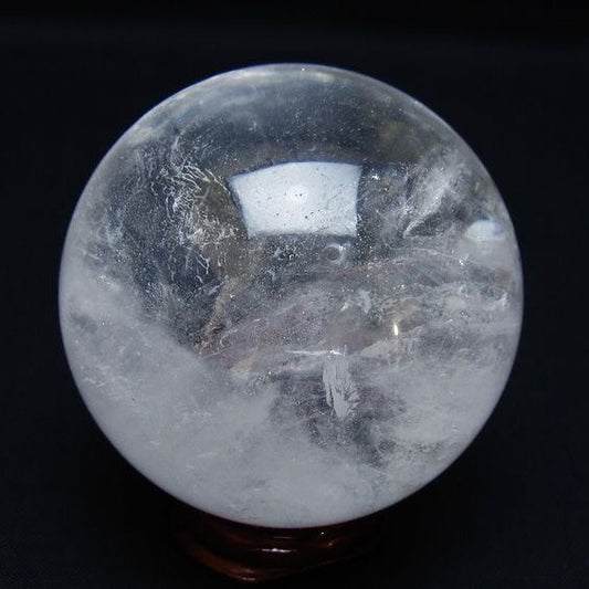 水晶 丸玉 64mm スフィア 置物 水晶玉 一点物 151-8971