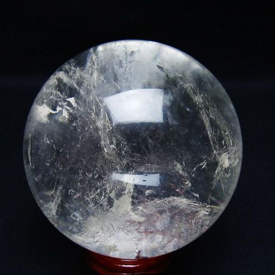 水晶 丸玉 74mm スフィア 置物 水晶玉 一点物 151-8991