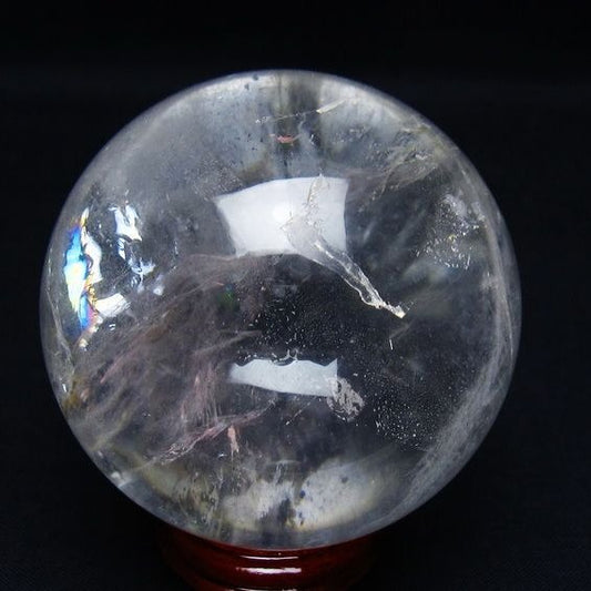 水晶 丸玉 64mm スフィア 置物 水晶玉 一点物 151-9000
