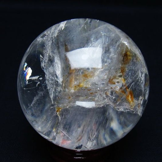 水晶 丸玉 60mm スフィア 置物 水晶玉 一点物 151-9007