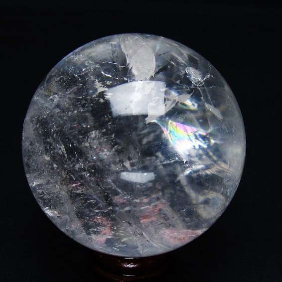 水晶 丸玉 57mm スフィア 置物 水晶玉 一点物 151-9018